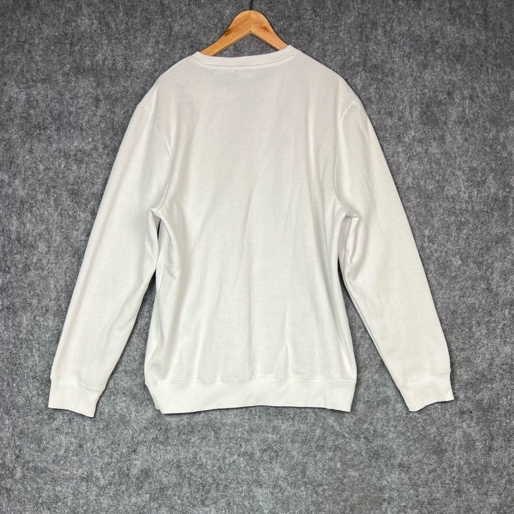 True Religion White and Gray Crewneck Sweater for Men’s Size XL
